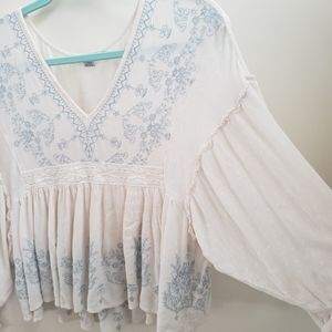 American Eagle bohemian 3/4 sleeve shirt